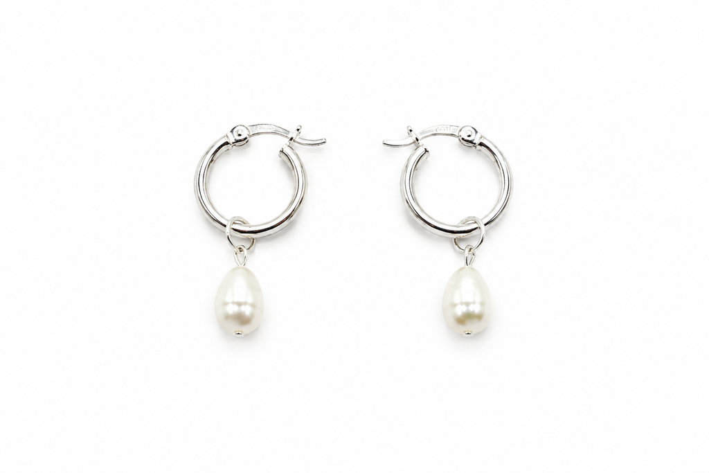 Ciel pearl hoops