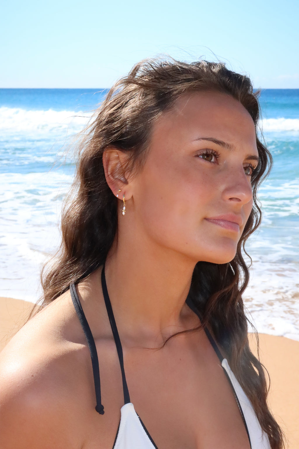 Talia Pearl Hoops