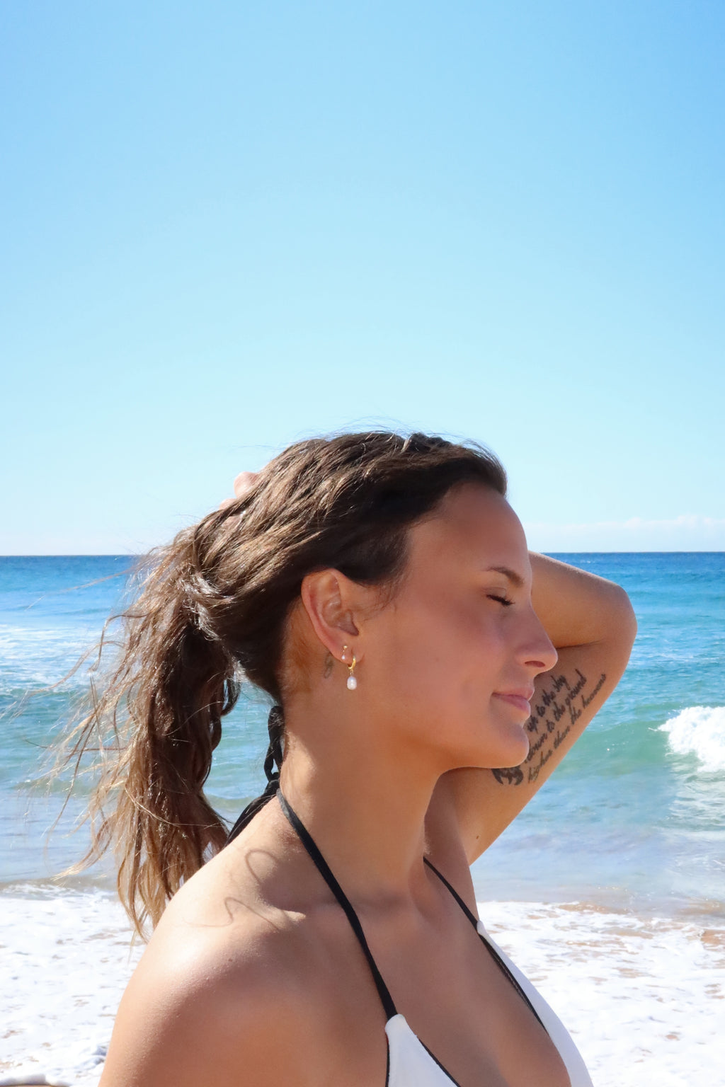 Skye Pearl Hoops