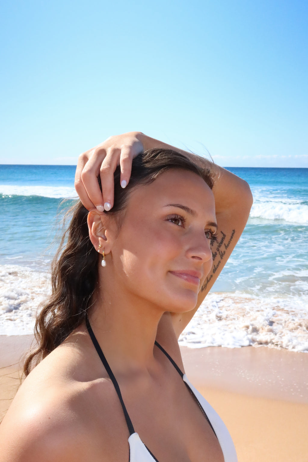 Skye Pearl Hoops